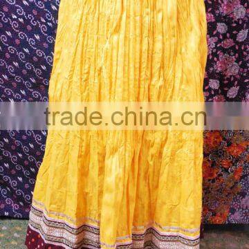 Girls Wear Cotton Long Wrinkle Skirt In Pure Cotton Fabric & Designer Lace photo-2