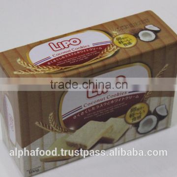 LIPO 100G Coconut Cookies for Breakfast and Snack with Good Price and Delicious