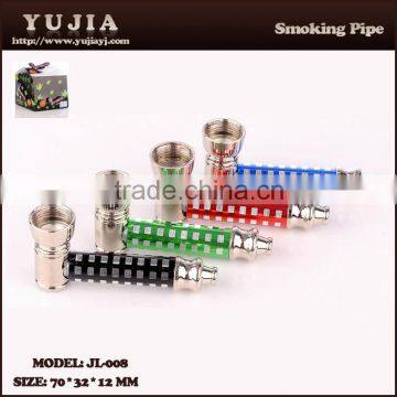 Guangzhou YuJia wholesale coloful design zinc metal smoking pipe JL-008