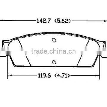 change rear brake pads D1194 19159252 for MG GMC CADILLAC CHEVROLET truck cost of new brake pads