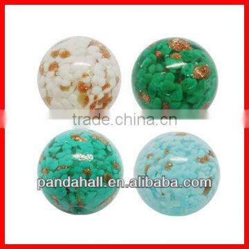 Handmade Goldsand Lamp Work Beads(LAMP-R547-M)