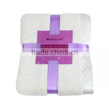 China supplier polyester plush white fur blanket