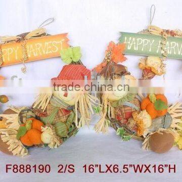 Thanksgiving scarecrow wreath