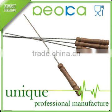 barbecue wooden handle needle/BBQ steak skewer/stick/pick