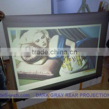 High quality R matte white projection screen fabric ,high contrast grey color,for shop