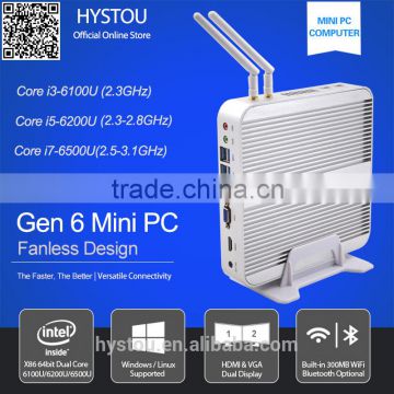 Wholesale New product fanless mini desktop Computer i3 6100u barebone Industrial embedded Mini ITX Intel NUC