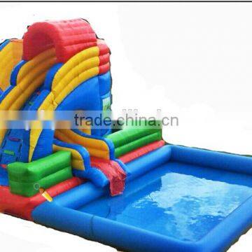 giant inflatable water slide with pool