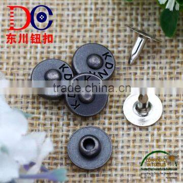 Antique Silver Alloy Custom Metal Jeans Rivet Leather Jean Metal Button photo-3