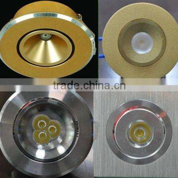 gold/chrome-colored led ceiling light/spot light/downlight