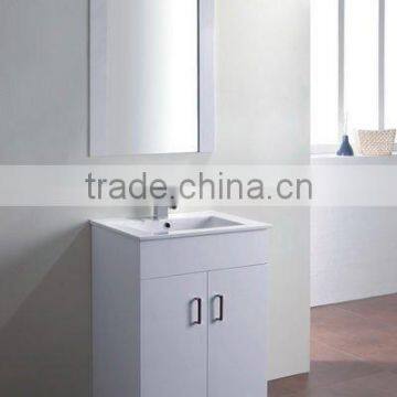 white floor -touched MDF bathroom vanity cabinet