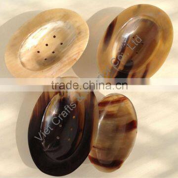 Buffalo horn bowl for soap (Soap bowl)