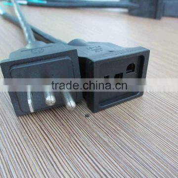 UL grounded reflector to ballast receptacle for plant grow lamp power cables