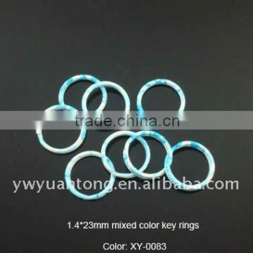 23mm mixed color round wire key rings