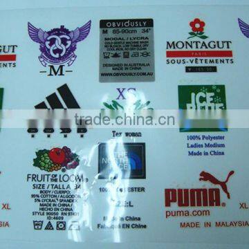 Logo or label heat transfer is printing transfer to textiles.