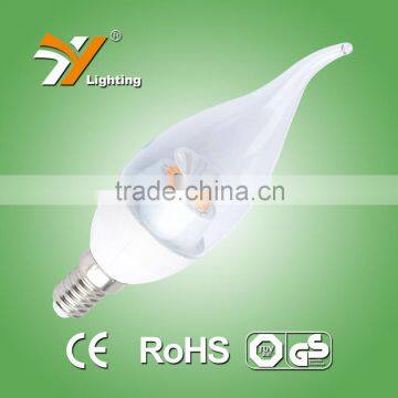 Hot Sale CE-LVD/EMC, RoHS, TUV-GS Approved 2835 Smd Led Bulb Lamp C30HLAP 6W 470LM E14 E27 B22 LED Candle Bulb Light photo-2