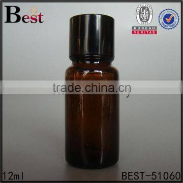 wholesale alibaba 12ml brown essential oil bottle black aluminum cap                        
                                                                                Supplier's Choice