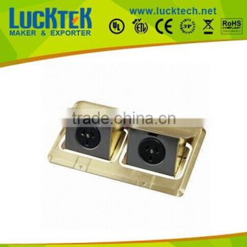 XLR Aluminum Pop-up Floor Outlet Box brass Socket