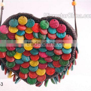 2016 Mobile Phone Bags Handmade National Trend Coin Purse Coconut Shell Shoulder Bag Quality Choice