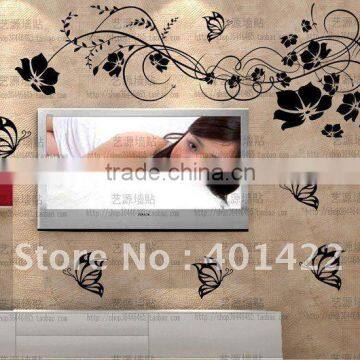 width150*high100cm 1 set stylish vine&butterflies wall sticker JPsticker001