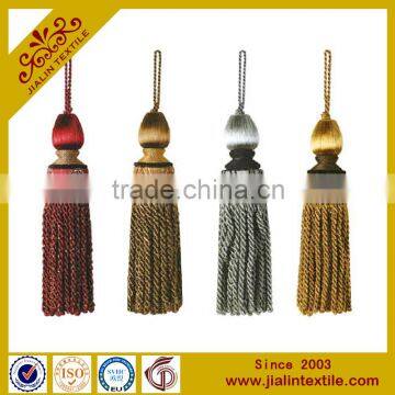 Rayon fabric bullion fringe tassel type decoration tassel for curtain,car,key,home decor