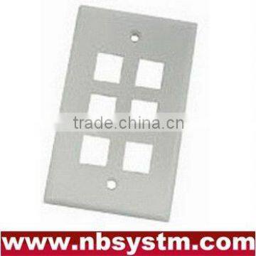 Face Plate 6 port, size:70x115mm