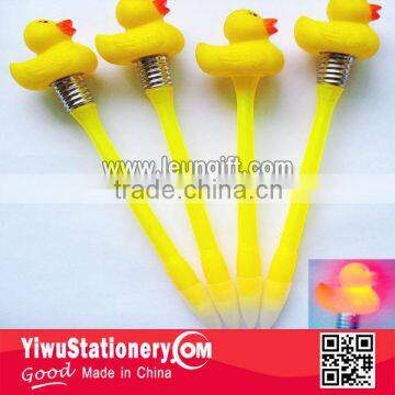 hot selling LED flashing gift easter duck pen