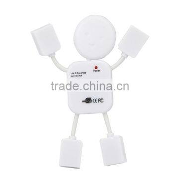 Lovely White Human Shape 2.0 4 port usb hub