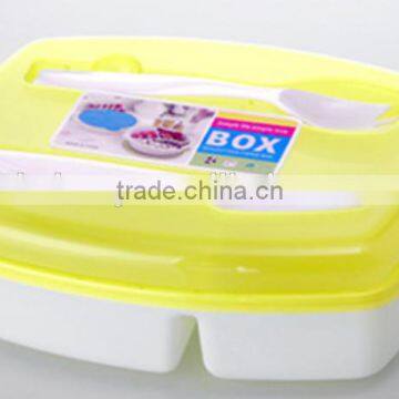 The new 2016 built-in three bento boxes Easy to carry the environmental protection plastic lunch box set of box of wholesale