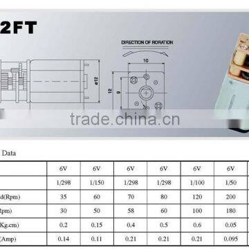 Diameter 12mm 6Volt DC Spur Gear Motor for Car Door Lock photo-3