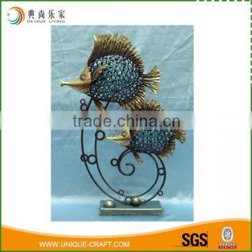 New Product Modern Style Vintage 2 Fishes Metal Decoration Home