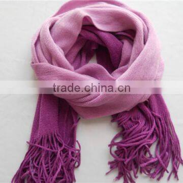 winter dyed tassel scarf for women