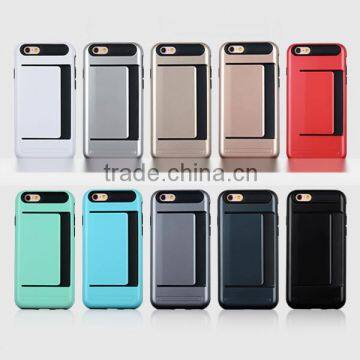 C&T Dual Layer Ultra Slim Wallet Card Slots Hybrid Armor Case For IPhone 5s photo-3