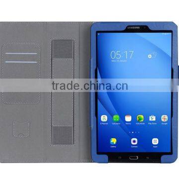 Multifunctional Leather Case for Samsung Tab A 10.1 2016 with Card Slots and Elastic Hand Strap