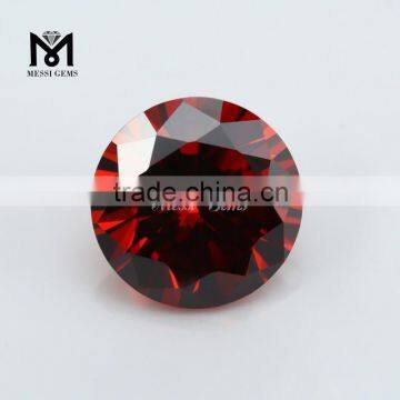 Factory direct sale top machine cut round garnet Cubic Zirconia loose Stones