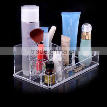 Elegant High quality Customized Clear Acrylic display stand clear acrylic cosmetic holder fashionable acrylic cosmetic display s