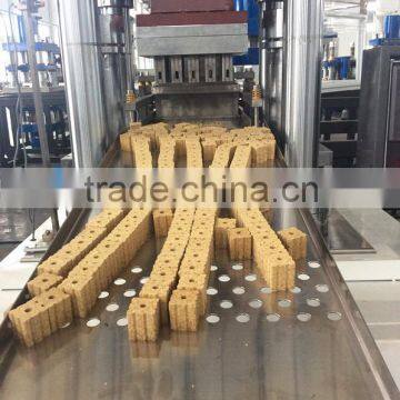 Rodenticide wax blocks press