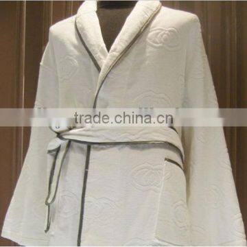 Hotel Bathrobe Flat Jacquard Cut Pile Bathrobe