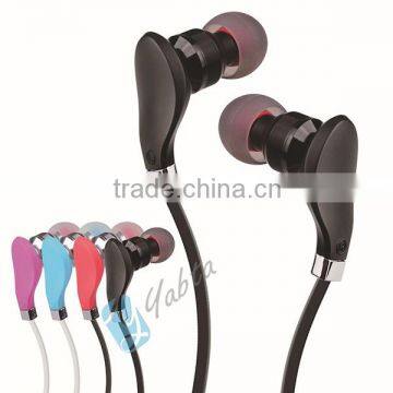 Yabta Leaf Shape Earphone With Microphone 3.5mm Flat Cable Earphone