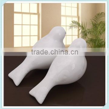 ceramic white bird figurine white bired statue