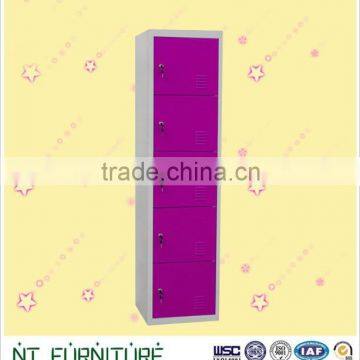 Chinese Manufacturer Commercial Metal Furniture Changing Room KD Structure Powder Coated Steel 5 door steel locker