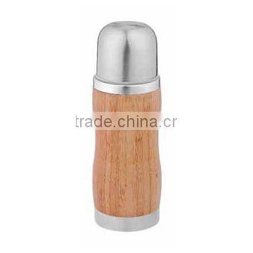 Vacuum cup with 100%natural bamboo