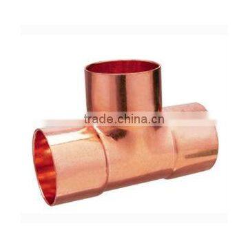 Pipe fitting equal copper 3 way tee