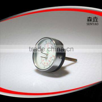 Back connection temperature&pressure gauge(Boiler Gauge)