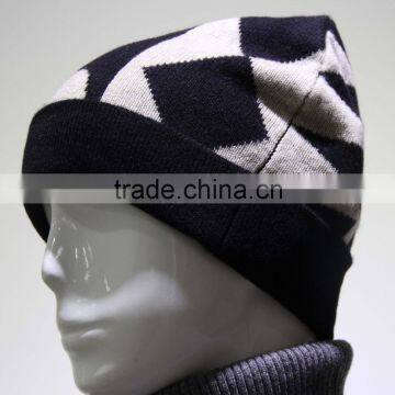100% Wool Jacquard Knitted Hat(knitted Beanie And Print Beanie Hat) photo-2