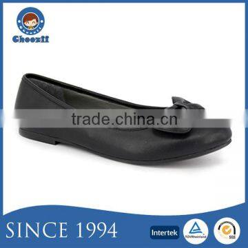 Customize Girls Gender Slip-on Student Leather Uniform School Shoes with Bowknot