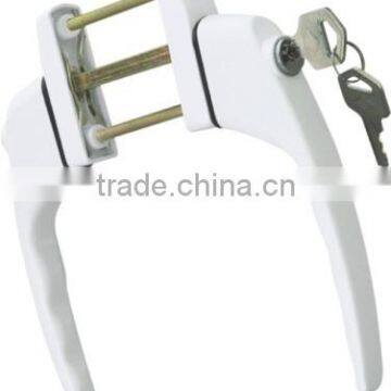 90110528* Zinc alloy pair of handles with lock for outward opening door & window