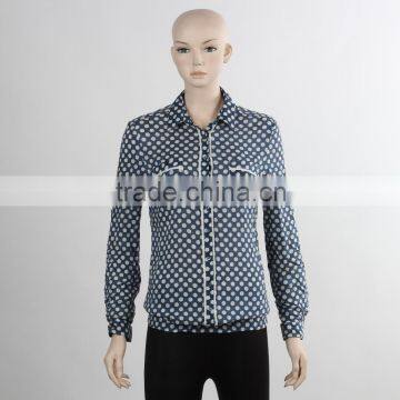 F5S11064 High Quality Blouse Women Fashion Polka Dot Print Shirt