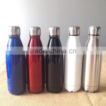 stainless steel sports vacuum flasks cola water bottle