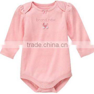 100% cotton lovely new born long sleeve baby leotard baby clothes