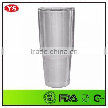 FDA certification hot selling 30 oz double walled stainless steel tumbler with lid